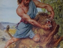 js57_He seized the lion and tore it into pieces - CE Brock