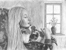 Kaitlin with Cleo and Coco